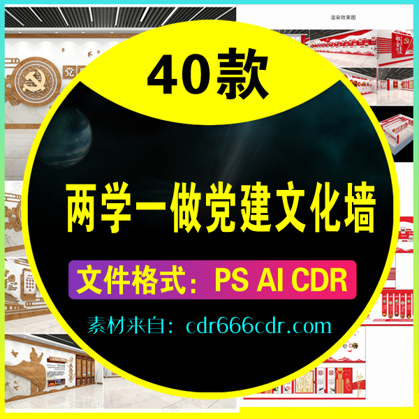 40款两学一做党建文化墙